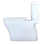 TOTO MS436124CEMFGN#01 Aquia Iv Cube Two-Piece Elongated Dual Flush 1.28 And 0.9 Gpf Universal Height Toilet With Cefiontect - Cotton White
