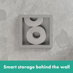 HANSGROHE 56058800 XtraStoris Original Recessed Toilet Paper Holder with Storage & Tileable Door - Brushed Stainless Steel
