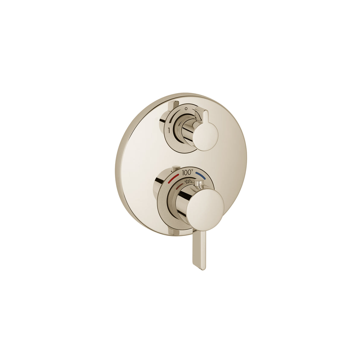 HANSGROHE 15758831 Ecostat S Thermostatic Trim with Volume Control and Diverter - Polished Nickel
