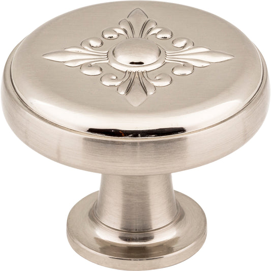 JEFFREY ALEXANDER 417SN Lafayette 1-3/8" Diameter Mushroom Knob - Satin Nickel