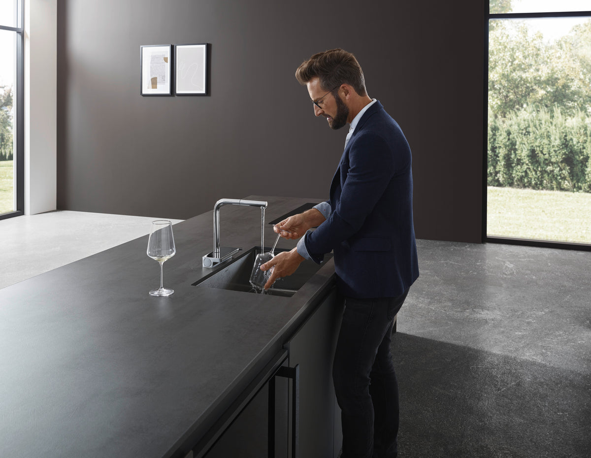 HANSGROHE 73830001 Aquno Select Kitchen Faucet, 2-Spray Pull-Out with sBox, 1.75 GPM - Chrome