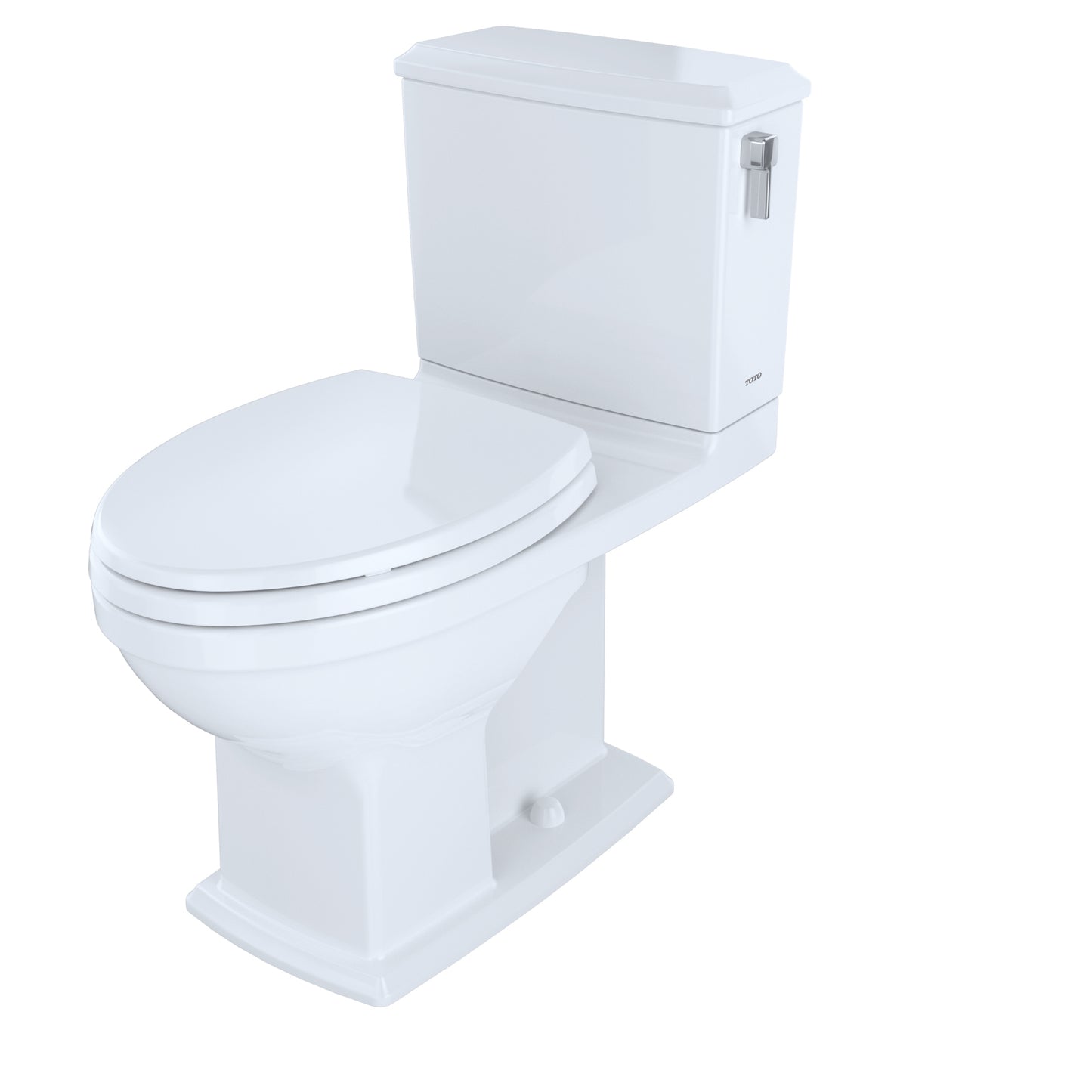 TOTO MS494124CEMFRG#01 Connelly WASHLET+ Two-Piece Elongated Dual Flush 1.28 and 0.9 GPF Universal Height Toilet with CEFIONTECT and Right Hand Lever , Cotton White