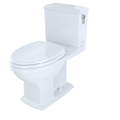 TOTO MS494124CEMFRG#01 Connelly Washlet+ Two-Piece Elongated Dual Flush 1.28 And 0.9 Gpf Universal Height Toilet With Cefiontect And Right Hand Lever - Cotton White