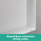 HANSGROHE 56073800 XtraStoris Minimalistic Wall Niche with Open Frame 12"x 12"x 4" - Brushed Stainless Steel