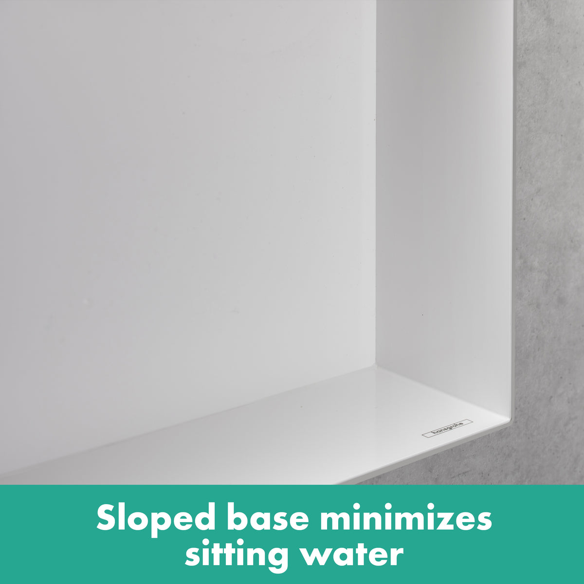 HANSGROHE 56073800 XtraStoris Minimalistic Wall Niche with Open Frame 12"x 12"x 4" - Brushed Stainless Steel