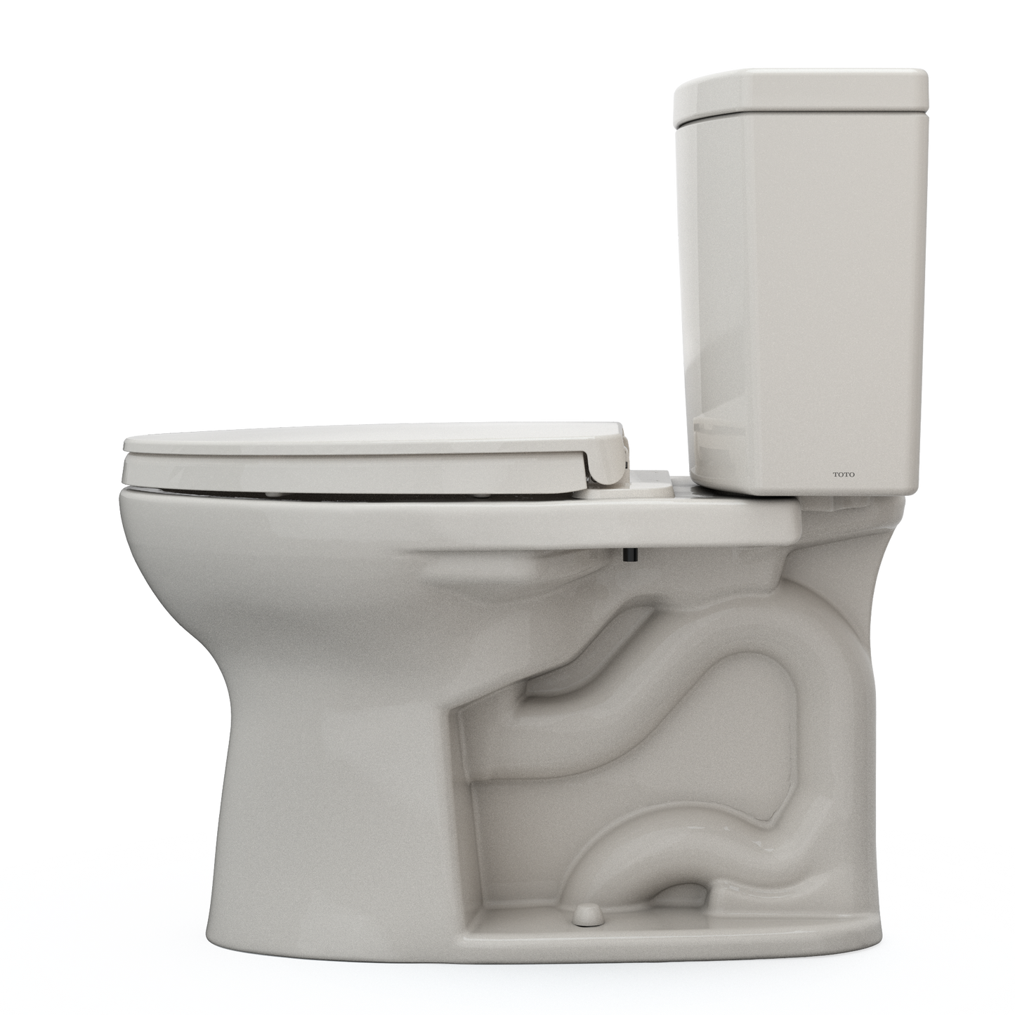 TOTO MS454124CUFG#12 Drake II 1G Two-Piece Elongated 1.0 GPF Universal Height Toilet with CEFIONTECT and SS124 SoftClose Seat , Sedona Beige