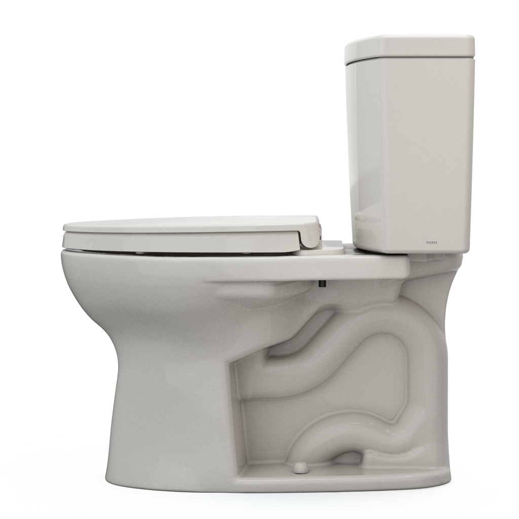 TOTO MS454124CUFG#12 Drake Ii 1G Two-Piece Elongated 1.0 Gpf Universal Height Toilet With Cefiontect And Ss124 Softclose Seat - Sedona Beige