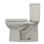 TOTO MS454124CUFG#12 Drake Ii 1G Two-Piece Elongated 1.0 Gpf Universal Height Toilet With Cefiontect And Ss124 Softclose Seat - Sedona Beige