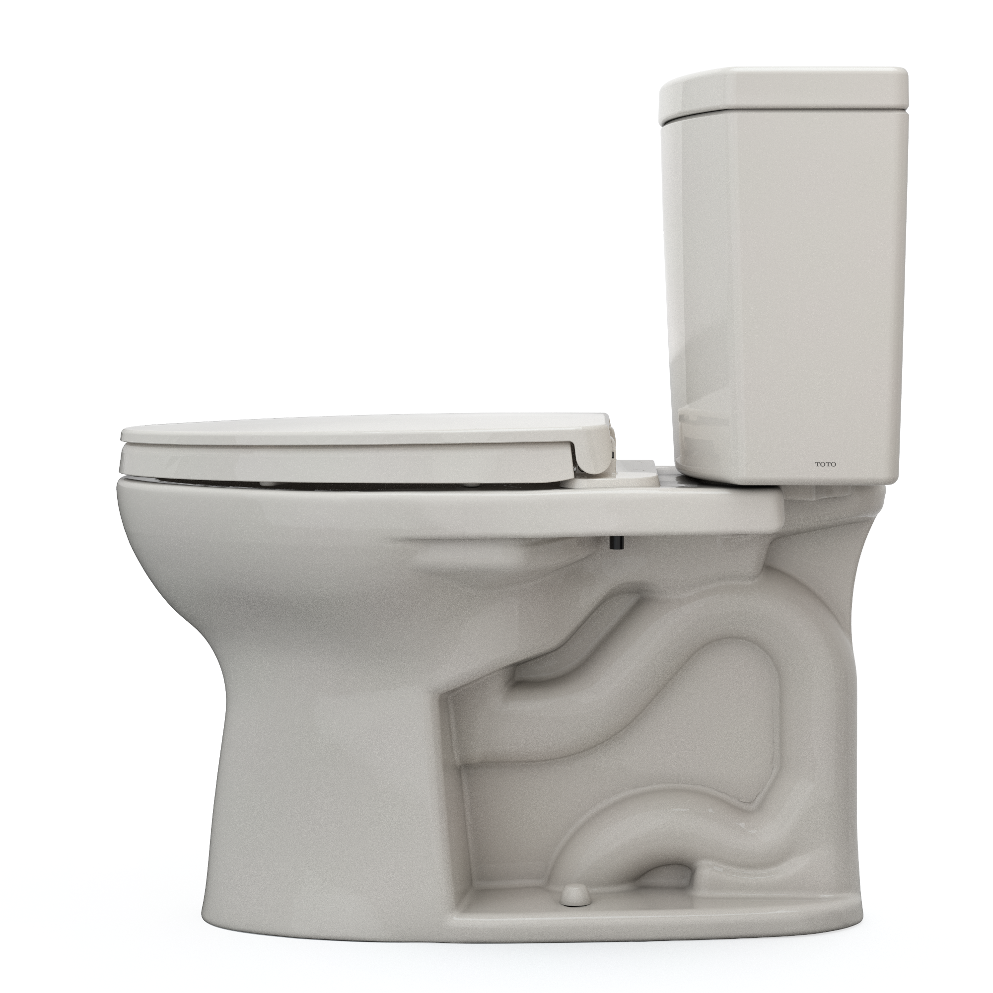 TOTO MS454124CUFG#12 Drake Ii 1G Two-Piece Elongated 1.0 Gpf Universal Height Toilet With Cefiontect And Ss124 Softclose Seat - Sedona Beige