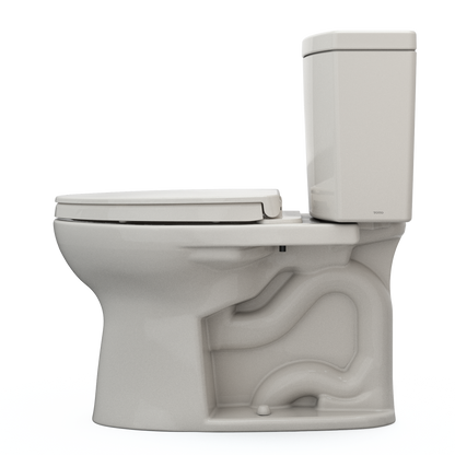 TOTO MS454124CUFG#12 Drake Ii 1G Two-Piece Elongated 1.0 Gpf Universal Height Toilet With Cefiontect And Ss124 Softclose Seat - Sedona Beige