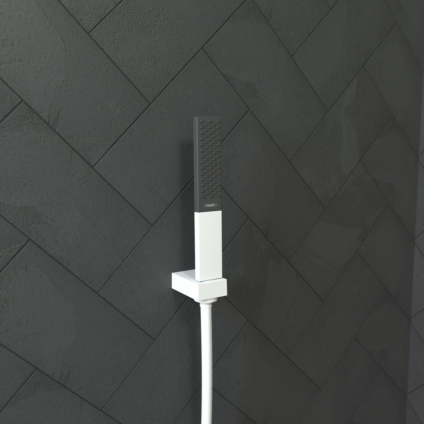 HANSGROHE 26867701 Rainfinity Baton Handshower 100 1-Jet, 1.75 GPM - Matte White