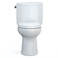 TOTO MS454124CEFG#01 Drake II Two-Piece Elongated 1.28 GPF Universal Height Toilet with CEFIONTECT and SS124 SoftClose Seat , Cotton White