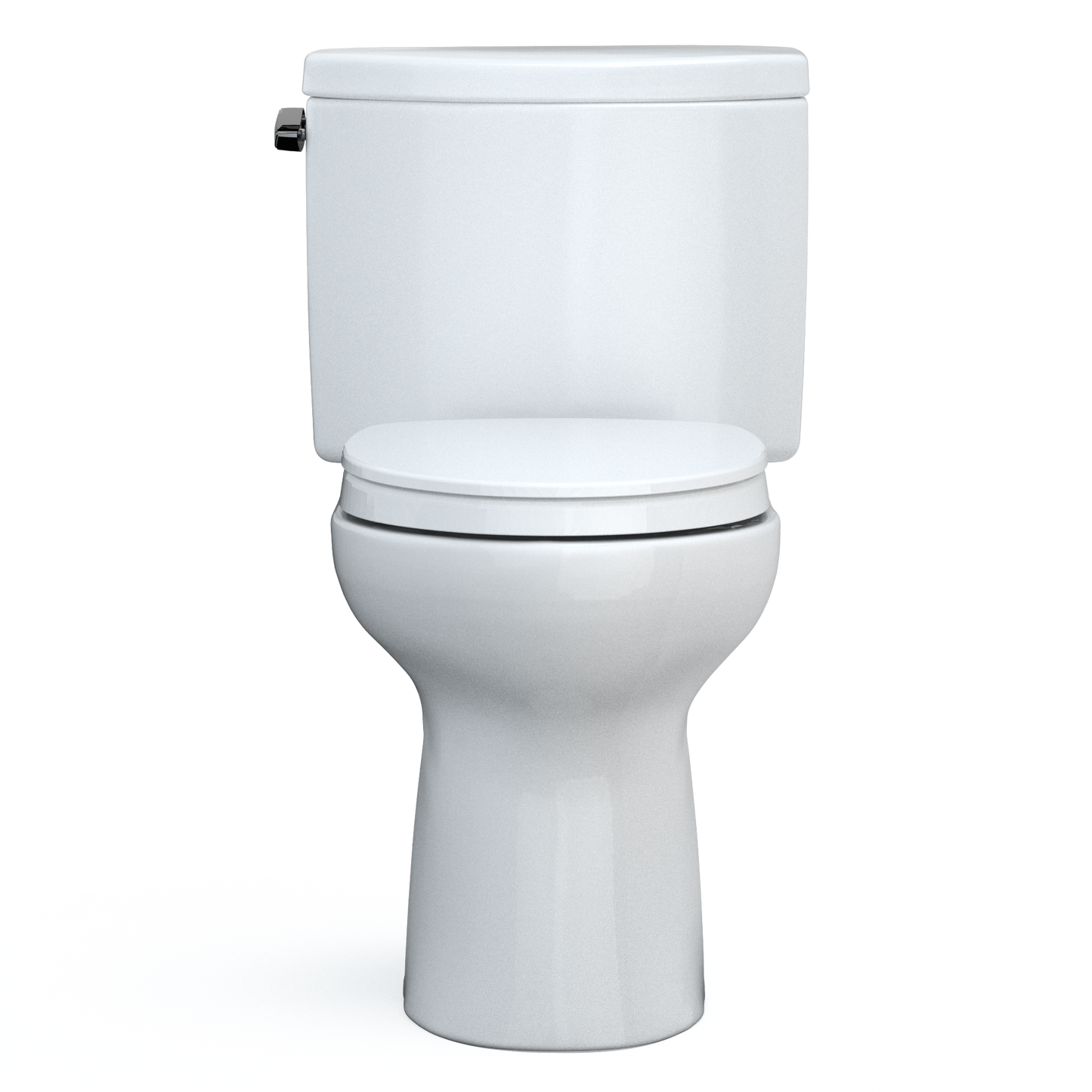 TOTO MS454124CEFG#01 Drake II Two-Piece Elongated 1.28 GPF Universal Height Toilet with CEFIONTECT and SS124 SoftClose Seat , Cotton White