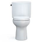 TOTO MS454124CEFG#01 Drake Ii Two-Piece Elongated 1.28 Gpf Universal Height Toilet With Cefiontect And Ss124 Softclose Seat - Cotton White
