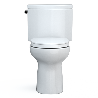 TOTO MS454124CEFG#01 Drake Ii Two-Piece Elongated 1.28 Gpf Universal Height Toilet With Cefiontect And Ss124 Softclose Seat - Cotton White
