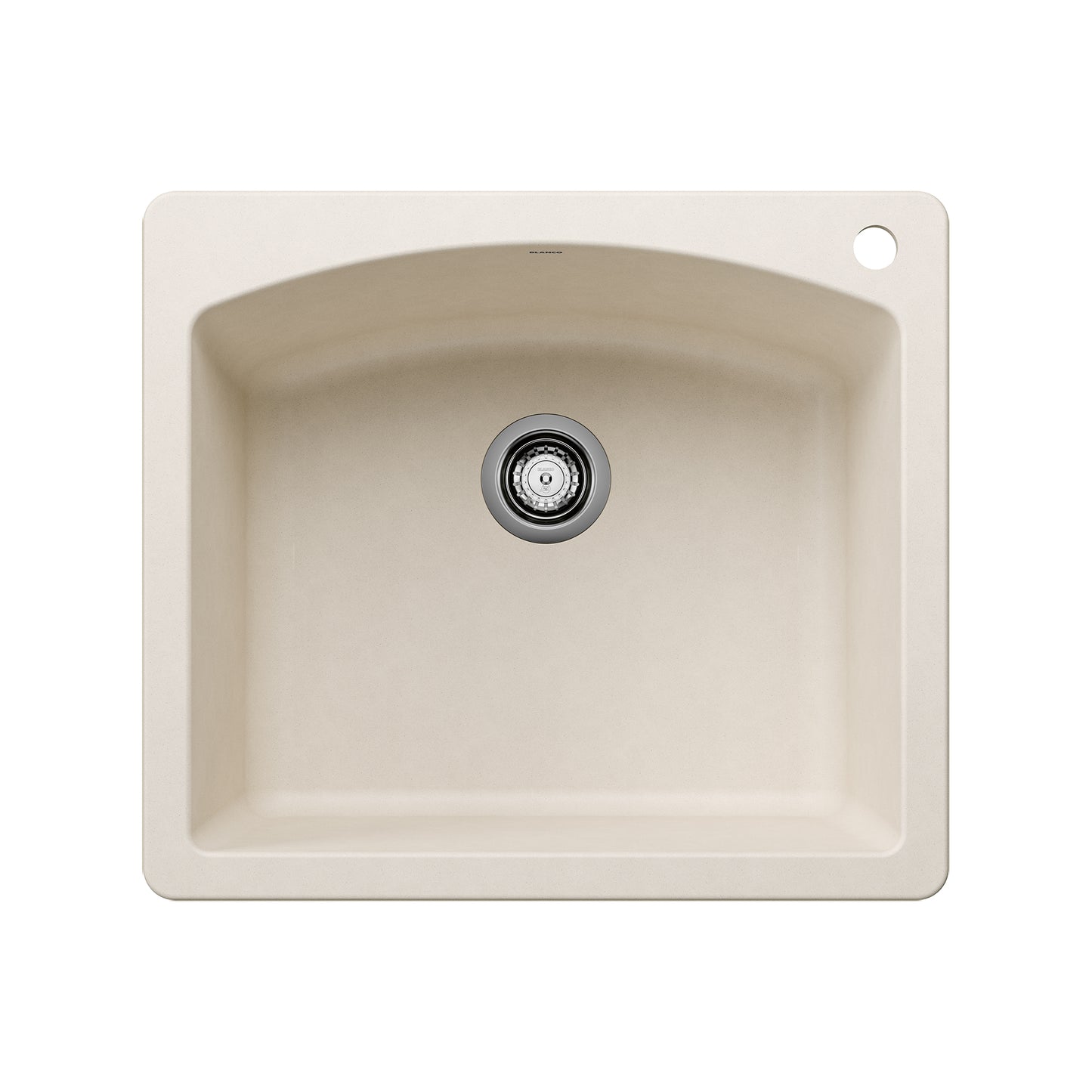 BLANCO 443060 Diamond Diamond SILGRANIT 25" Single Bowl Dual Mount Kitchen Sink - Soft White in Soft White