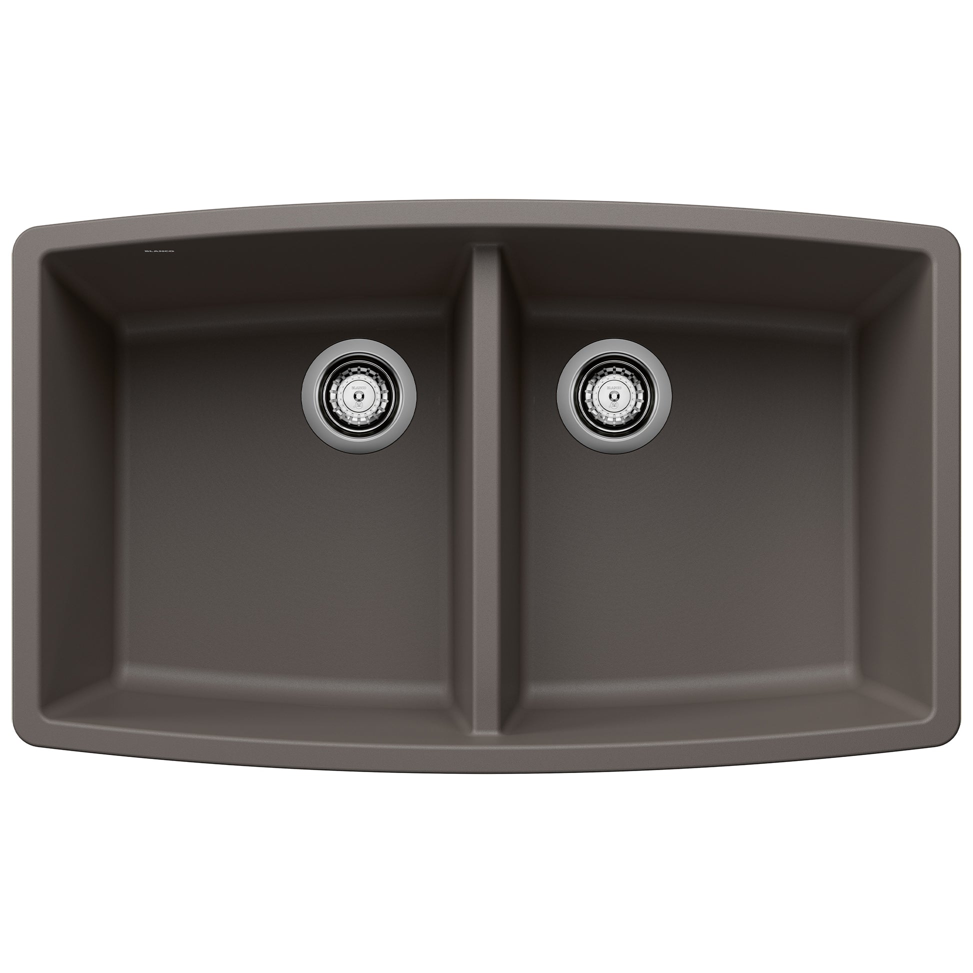 BLANCO 443123 Performa Performa SILGRANIT 33" 50/50 Double Bowl Undermount Kitchen Sink - Volcano Gray in Volcano Gray