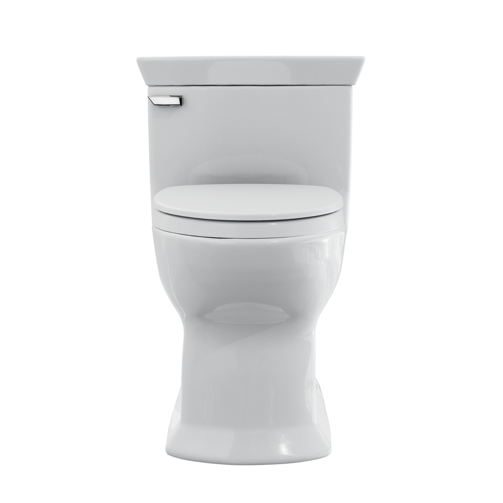 TOTO MS964124CEFG#01 Soiree One Piece Elongated 1.28 Gpf Universal Height Skirted Toilet With Cefiontect - Cotton White