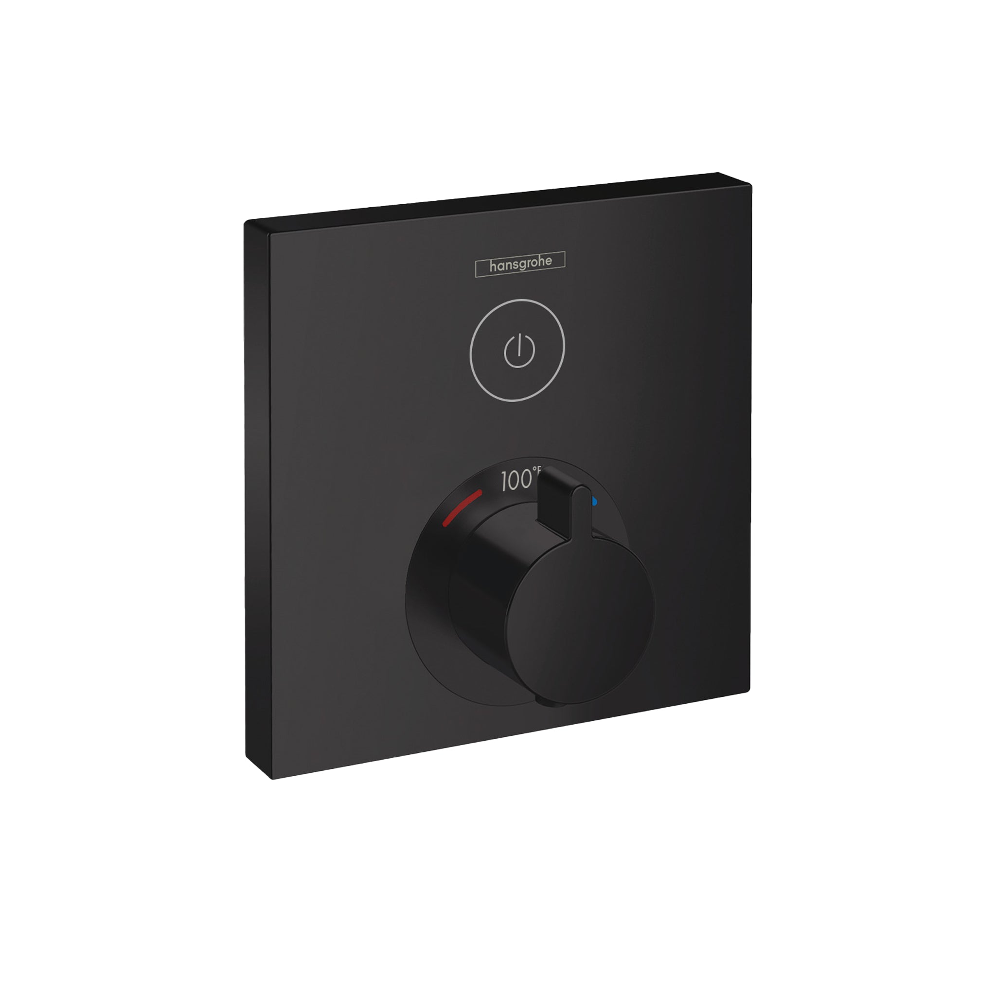 HANSGROHE 15762671 ShowerSelect Thermostatic Trim for 1 Function, Square - Matte Black