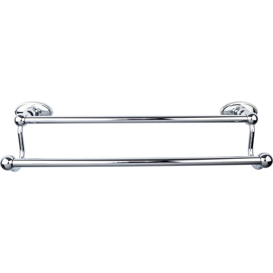 TOP KNOBS ED7PCC TOP BATH (R) Edwardian Bath Double 20 1/2" Wall Mounted Towel Bar - Polished Chrome