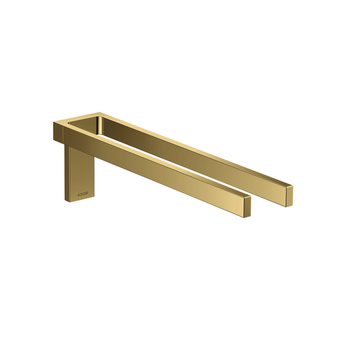 AXOR 42622990 Universal Rectangular Towel Holder Twin-Handle - Polished Gold Optic
