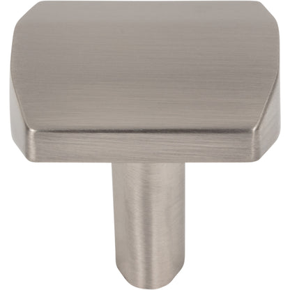 ELEMENTS 641SN William 1-1/4" Length Square Knob - Satin Nickel