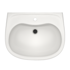 TOTO LPT241G#11 Supreme Oval Basin Pedestal Bathroom Sink With Cefiontect For Single Hole Faucets - Colonial White