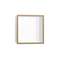 HANSGROHE 56099140 XtraStoris Individual Wall Niche Matte White with Design Frame 12"x 12"x 4" - Brushed Bronze