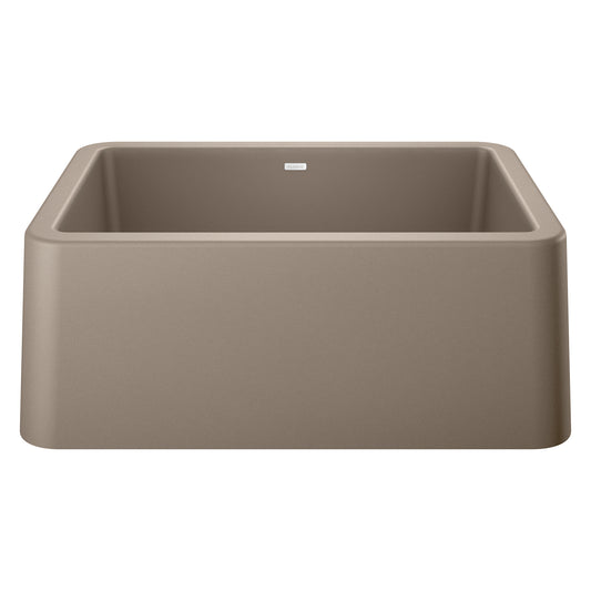 BLANCO 402318 Ikon Ikon SILGRANIT 27" Single Bowl Apron-Front Farmhouse Sink - Truffle in Truffle