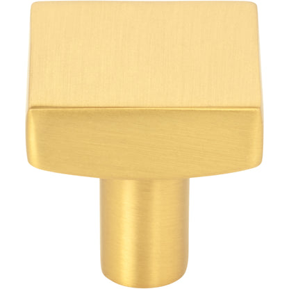 JEFFREY ALEXANDER 845BG Dominique 1-1/8" Length Square Knob - Brushed Gold