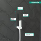 HANSGROHE 26866701 Rainfinity Baton Handshower 100 1-Jet, 2.5 GPM - Matte White