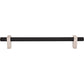 JEFFREY ALEXANDER 478-12MBSN Larkin 2 12" Center-to-Center Appliance Pull - Matte Black w/Satin Nickel