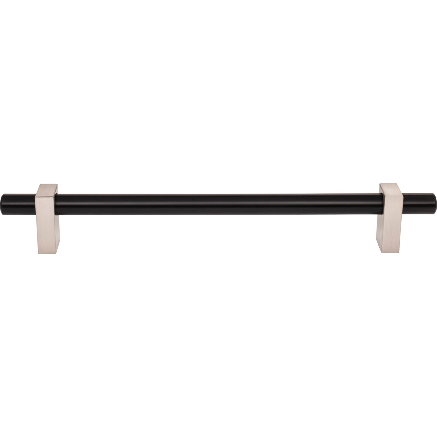 JEFFREY ALEXANDER 478-12MBSN Larkin 2 12" Center-to-Center Appliance Pull - Matte Black w/Satin Nickel