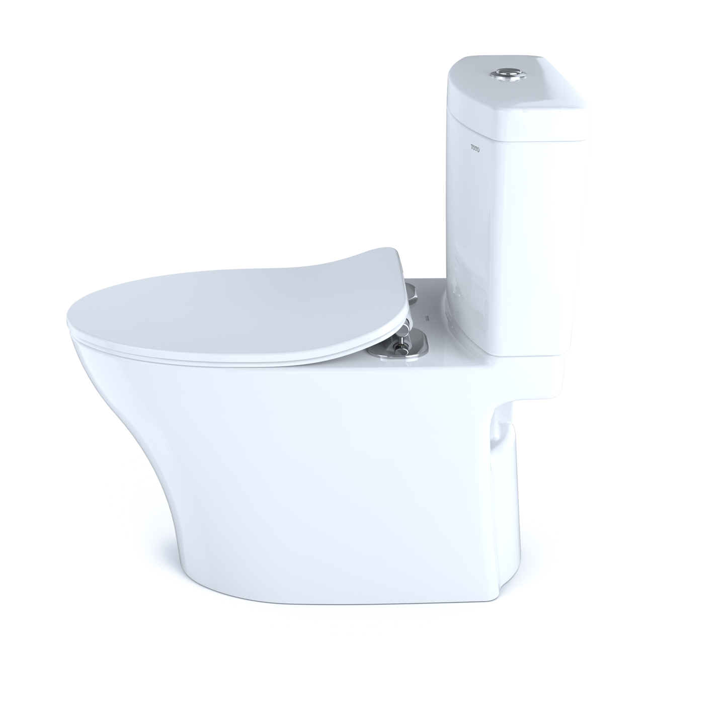 TOTO MS446234CEMFGN#01 Aquia IV Two-Piece Elongated Dual Flush 1.28 and 0.9 GPF Toilet with CEFIONTECT and SoftClose Seat , Cotton White