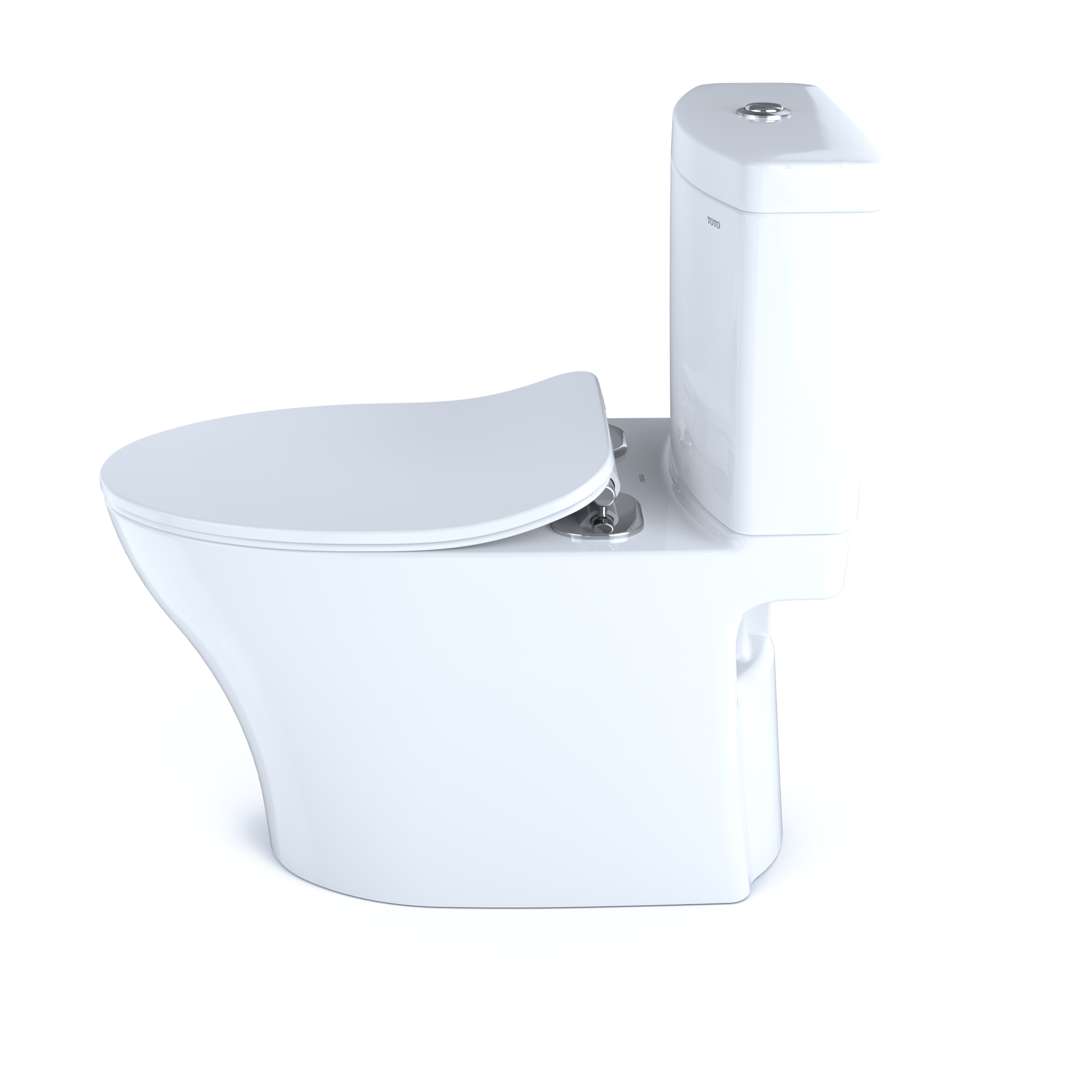 TOTO MS446234CEMFGN#01 Aquia Iv Two-Piece Elongated Dual Flush 1.28 And 0.9 Gpf Toilet With Cefiontect And Softclose Seat - Cotton White