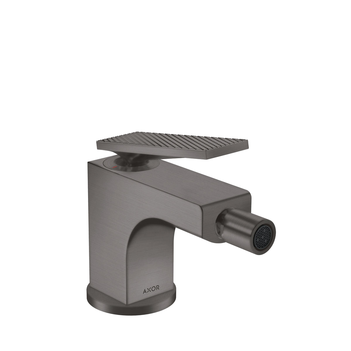 AXOR 39201341 Citterio Single-Hole Bidet Faucet with Pop-Up Drain- Rhombic Cut, 1.5 GPM - Brushed Black Chrome