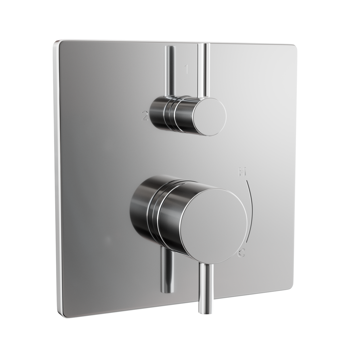 TOTO TBV02802U#CP Square Pressure Balance Valve With Diverter Trim - Polished Chrome