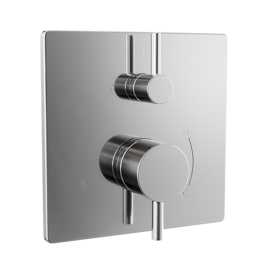 TOTO TBV02802U#CP Square Pressure Balance Valve With Diverter Trim - Polished Chrome
