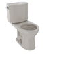 TOTO CST453CEFG#03 Drake II Two-Piece Round 1.28 GPF Universal Height Toilet with CEFIONTECT , Bone