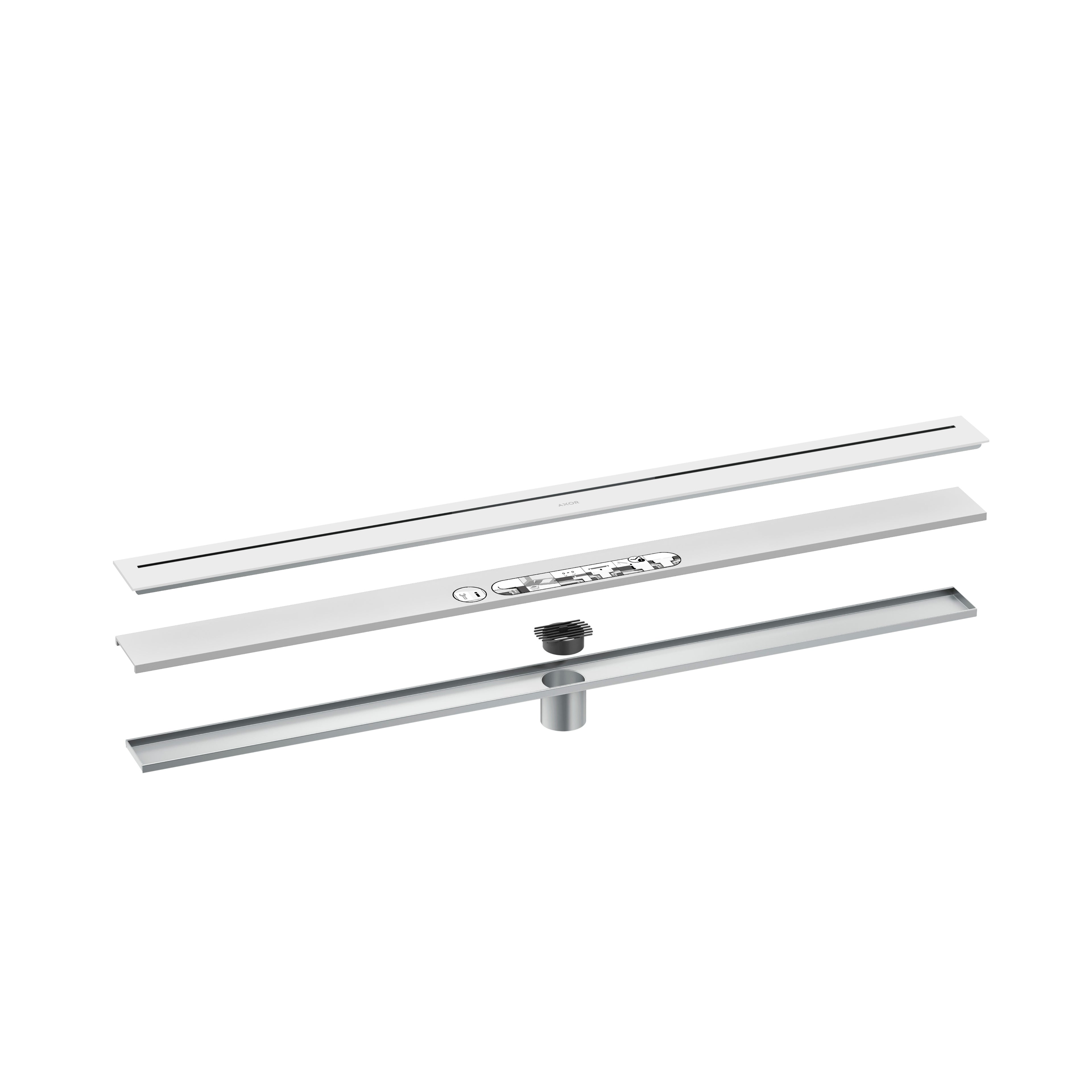 AXOR 42523701 Drains Floor Installation 39 3/8" - Matte White