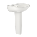 TOTO LPT241.8G#11 Supreme Oval Basin Pedestal Bathroom Sink With Cefiontect For 8 Inch Center Faucets - Colonial White