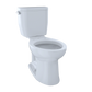 TOTO CST244EF#01 Entrada Two-Piece Elongated 1.28 GPF Universal Height Toilet , Cotton White