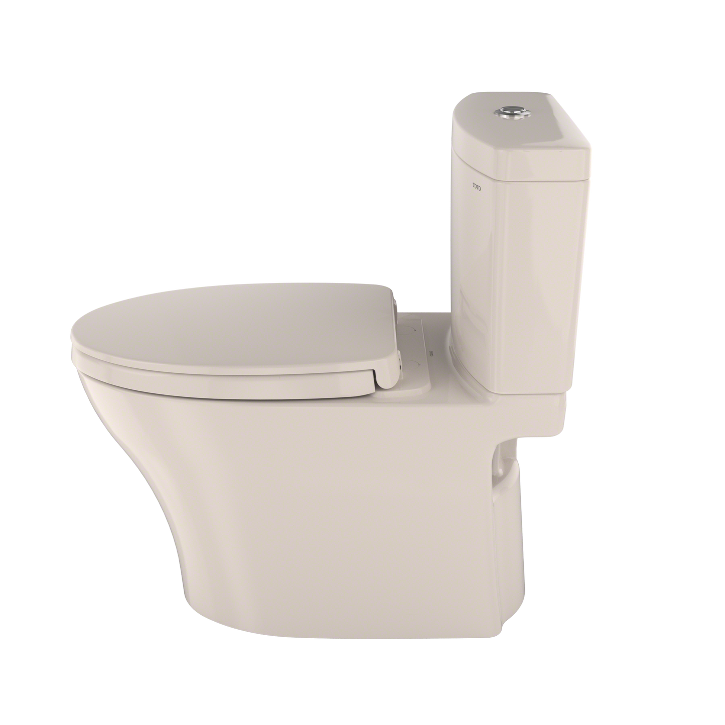 TOTO MS446124CEMGN#12 Aquia IV WASHLET+ Two-Piece Elongated Dual Flush 1.28 and 0.9 GPF Toilet with CEFIONTECT , Sedona Beige