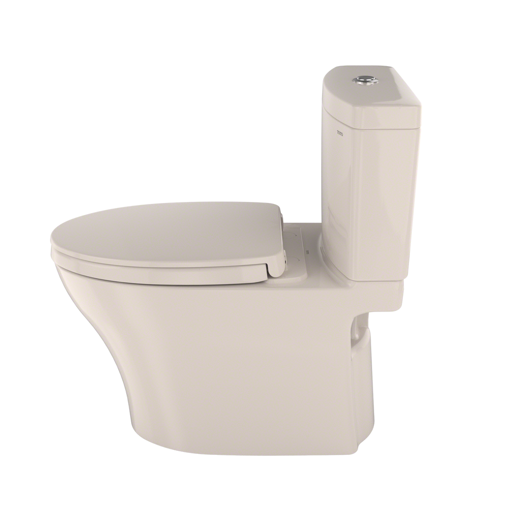 TOTO MS446124CEMGN#12 Aquia Iv Washlet+ Two-Piece Elongated Dual Flush 1.28 And 0.9 Gpf Toilet With Cefiontect - Sedona Beige