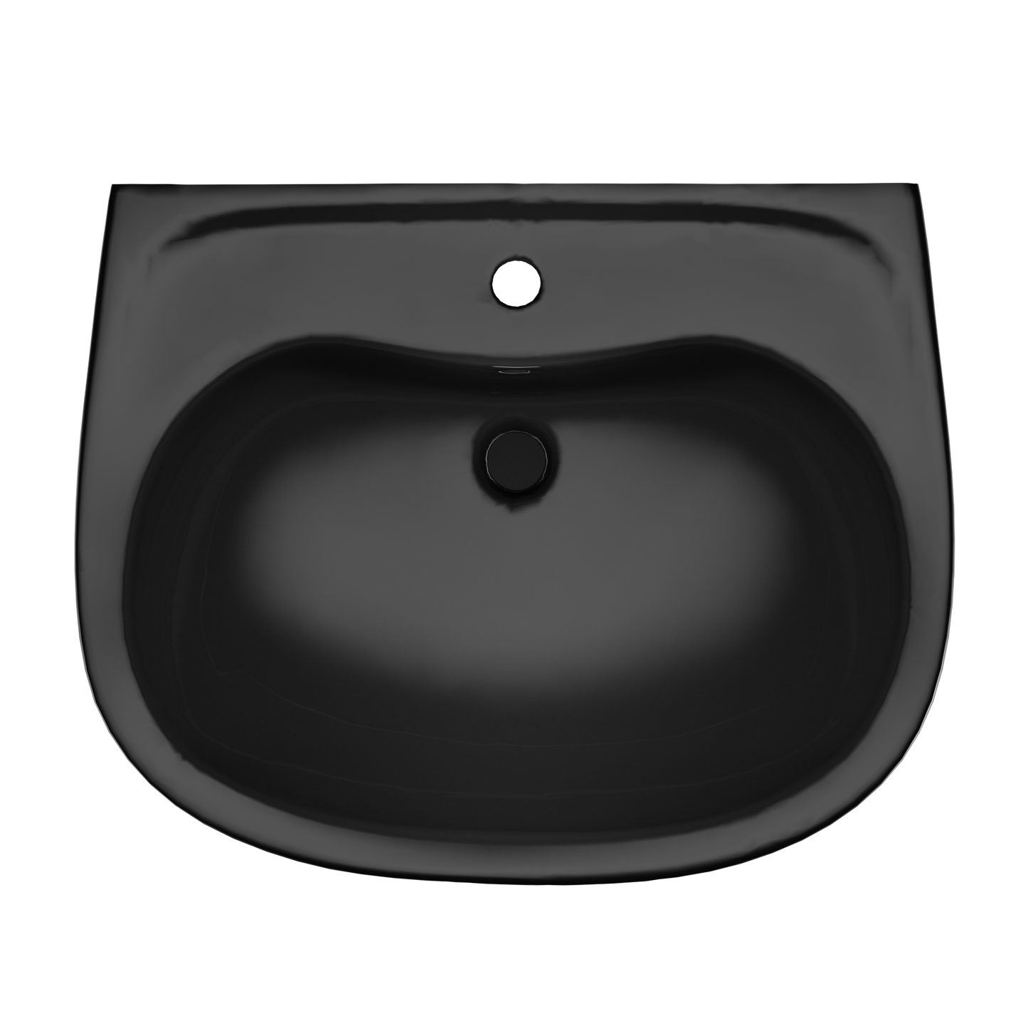 TOTO LHT242#51 Prominence Oval Wall-Mount Bathroom Sink And Shroud For Single Hole Faucets - Ebony