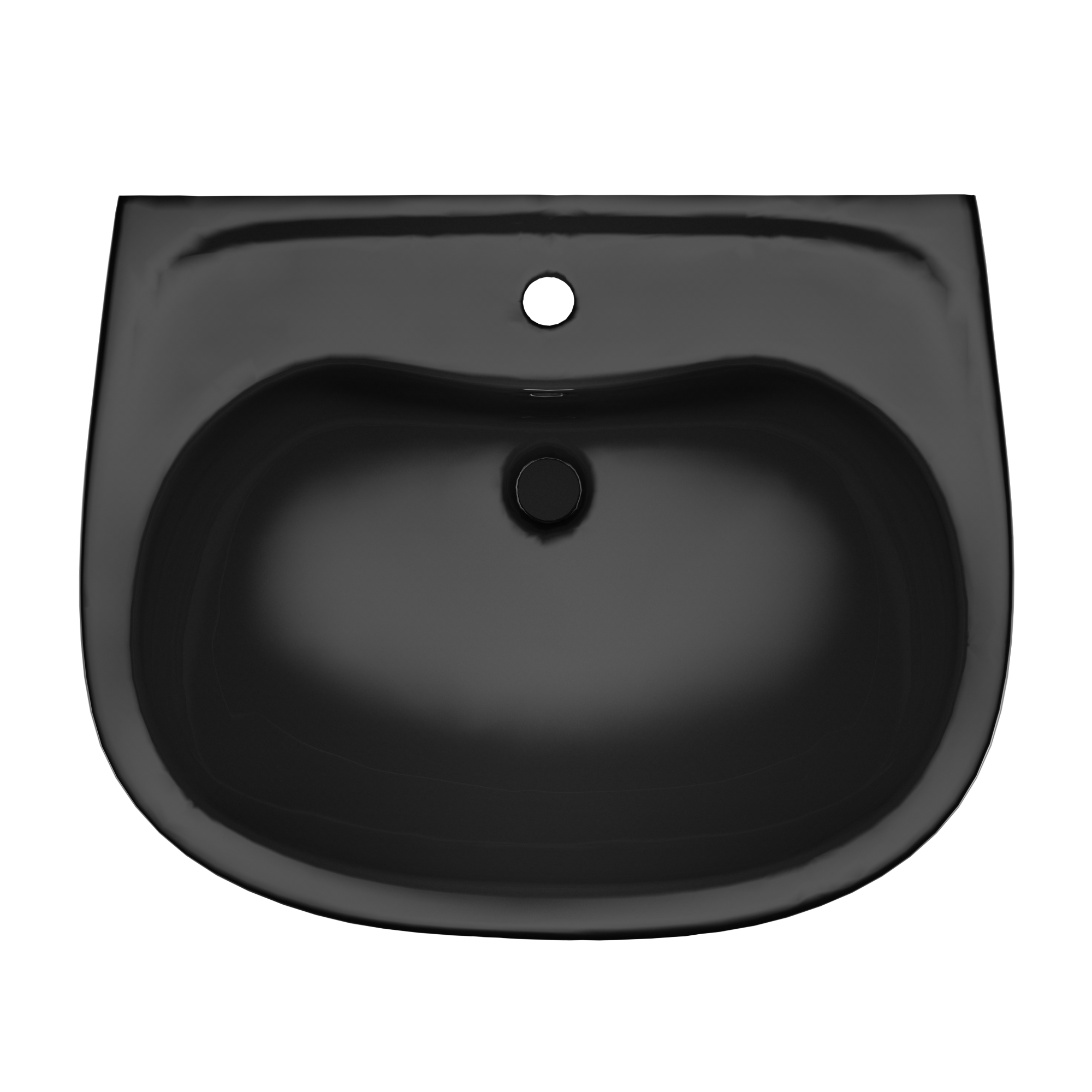 TOTO LHT242#51 Prominence Oval Wall-Mount Bathroom Sink And Shroud For Single Hole Faucets - Ebony