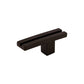 TOP KNOBS TK82ORB Inset Rail 2 5/8" Length Geometric Knob - Oil Rubbed Bronze