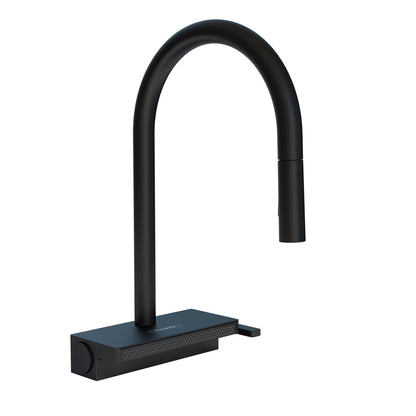 HANSGROHE 73831671 Aquno Select HighArc Kitchen Faucet, 3-Spray Pull-Down with sBox, 1.75 GPM - Matte Black
