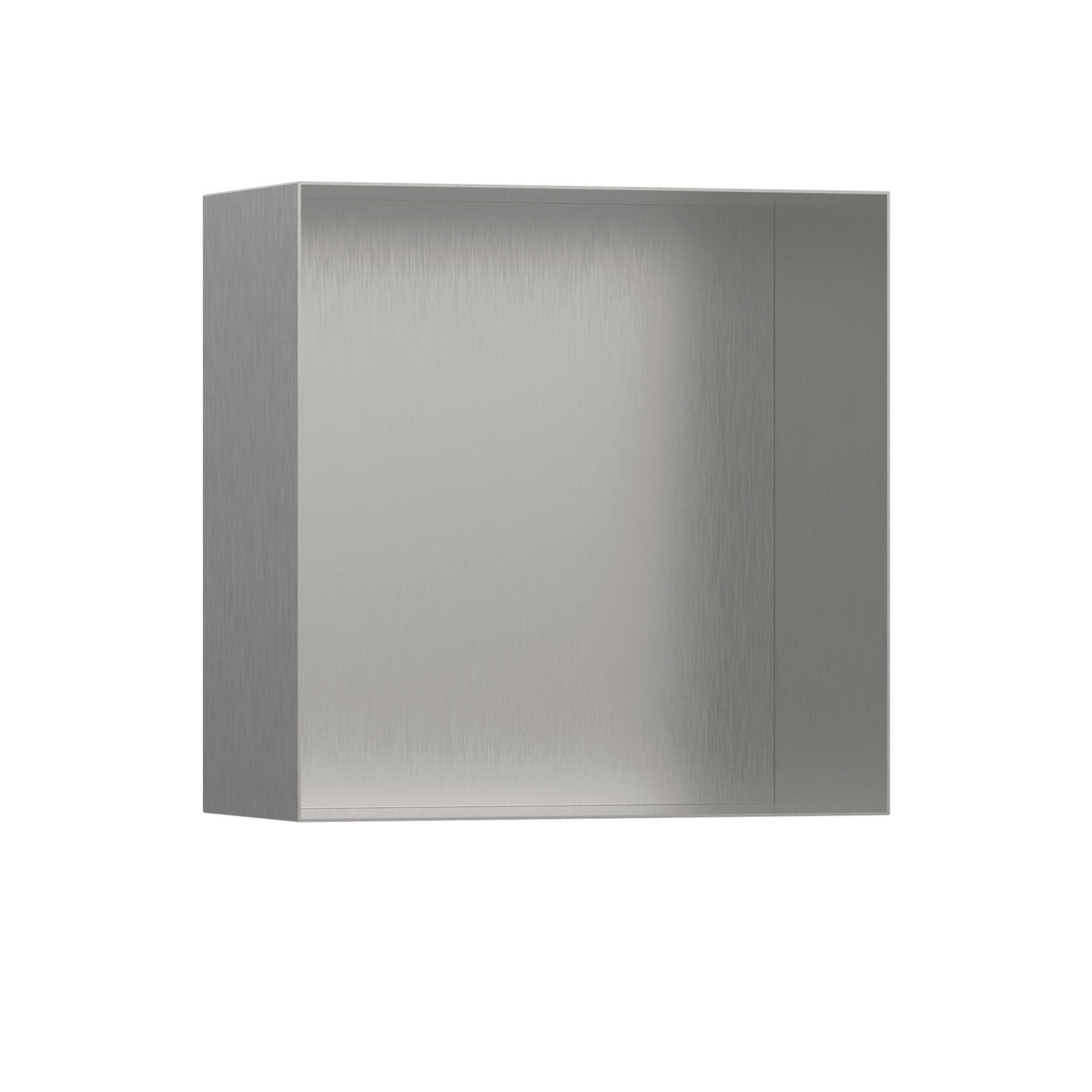 HANSGROHE 56079800 XtraStoris Minimalistic Wall Niche with Open Frame 12"x 12"x 5.5" - Brushed Stainless Steel