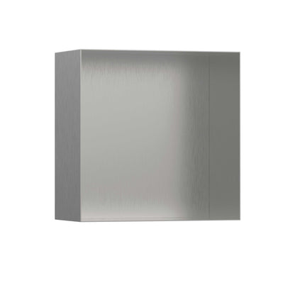 HANSGROHE 56079800 XtraStoris Minimalistic Wall Niche with Open Frame 12"x 12"x 5.5" - Brushed Stainless Steel